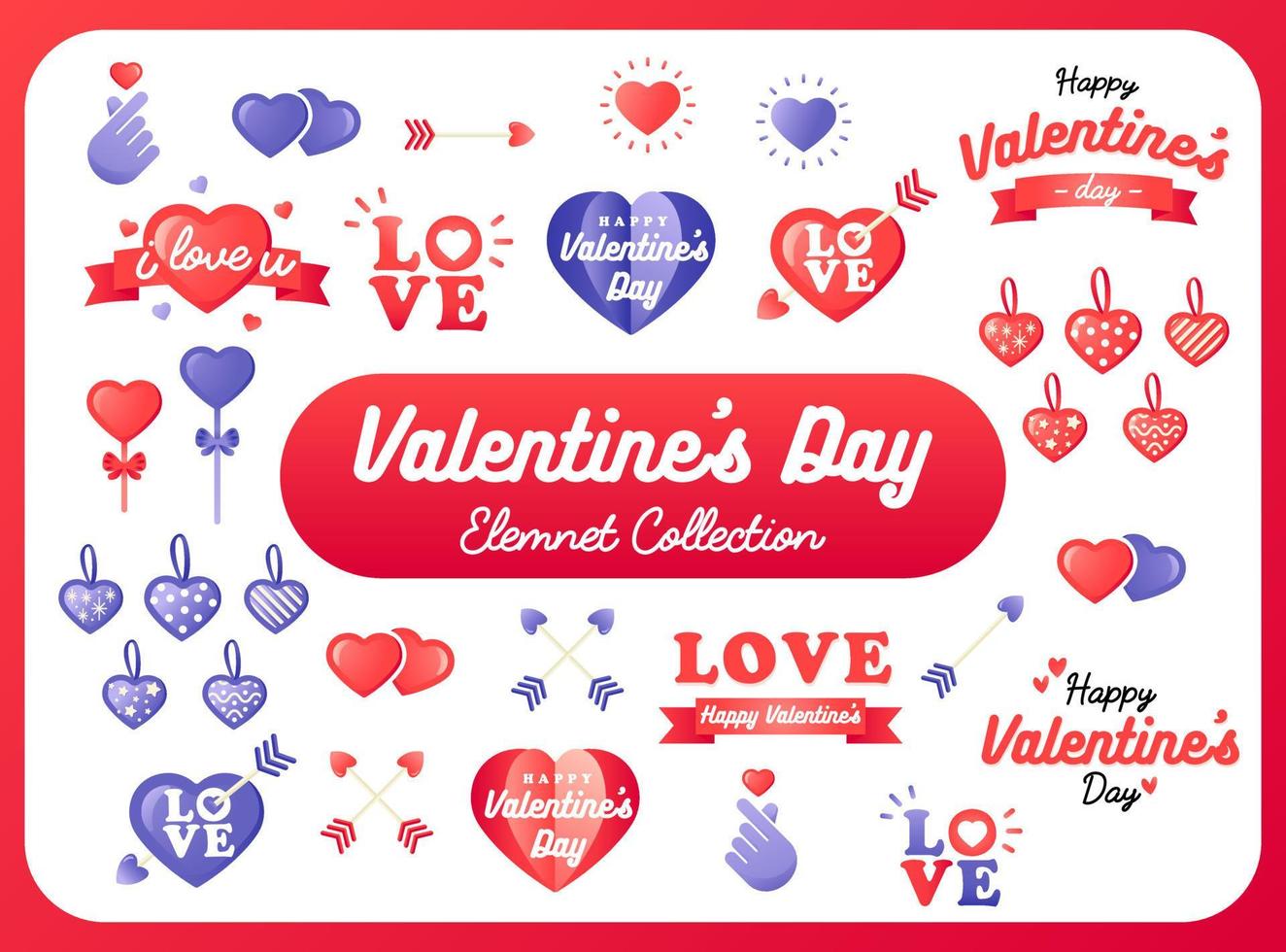 Valentine's Day Element Collection Vol2 vector