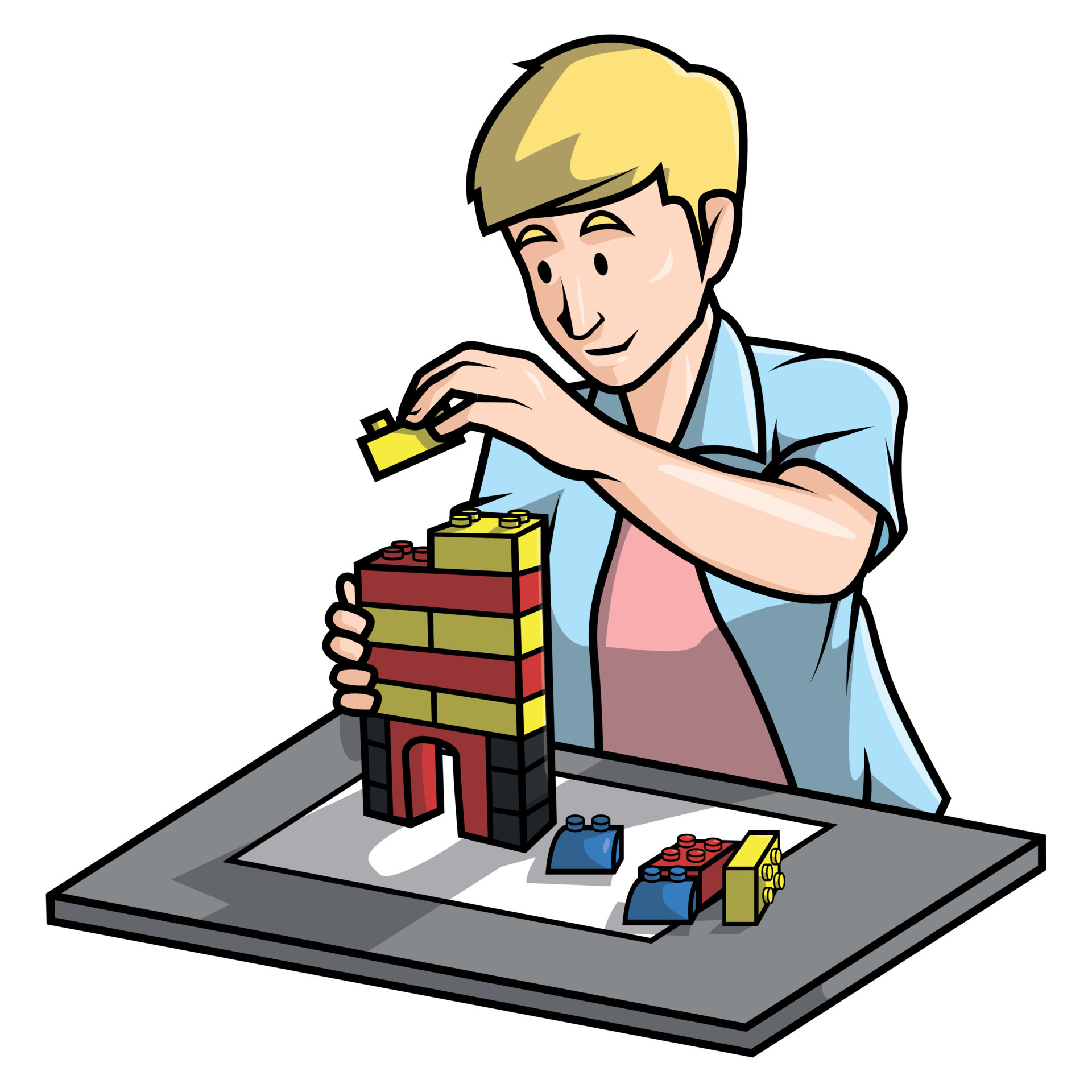 Building Legos Clip Art