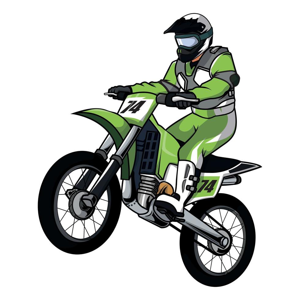 Ilustración de vector de moto cruzada