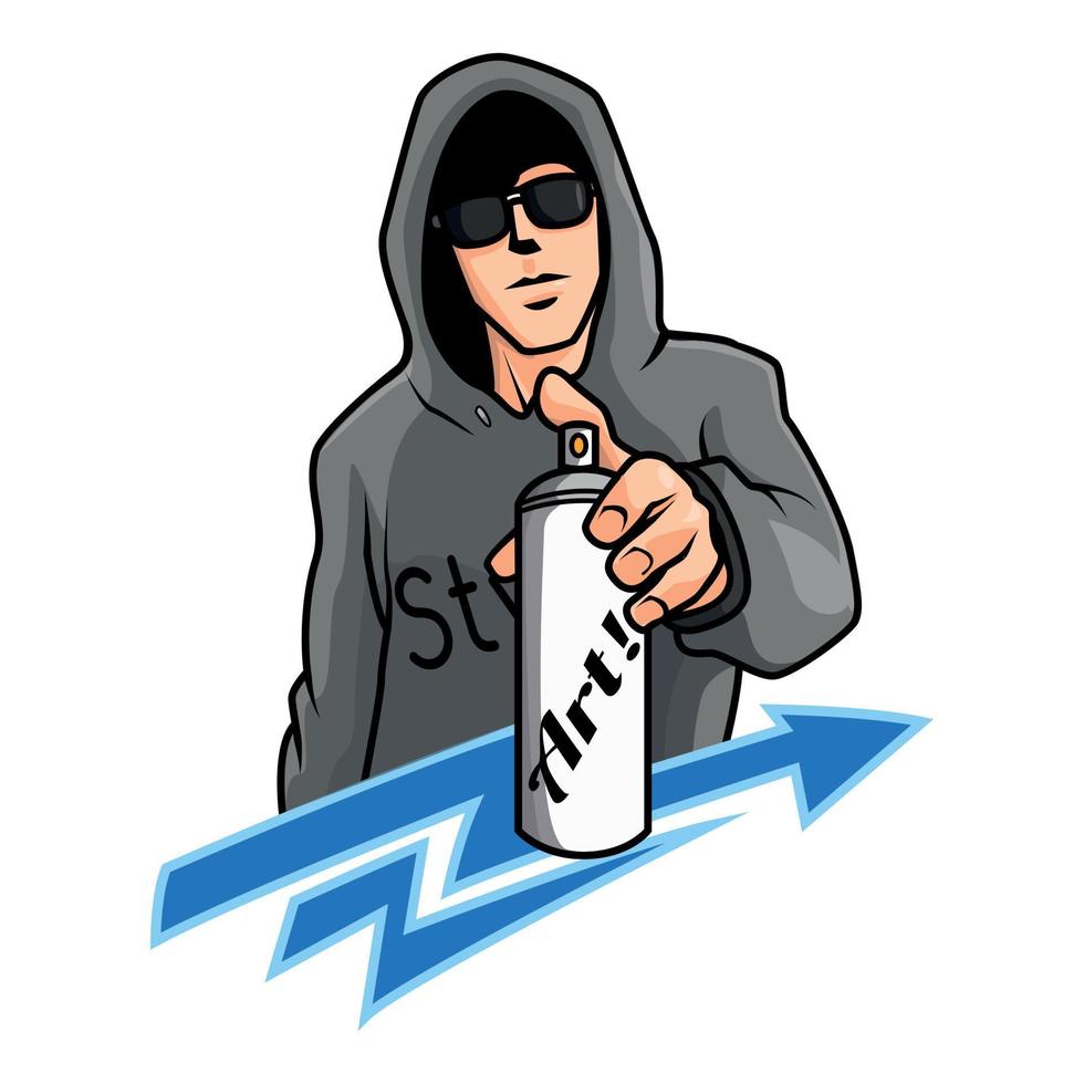Graffiti Artist Illustration Design vector