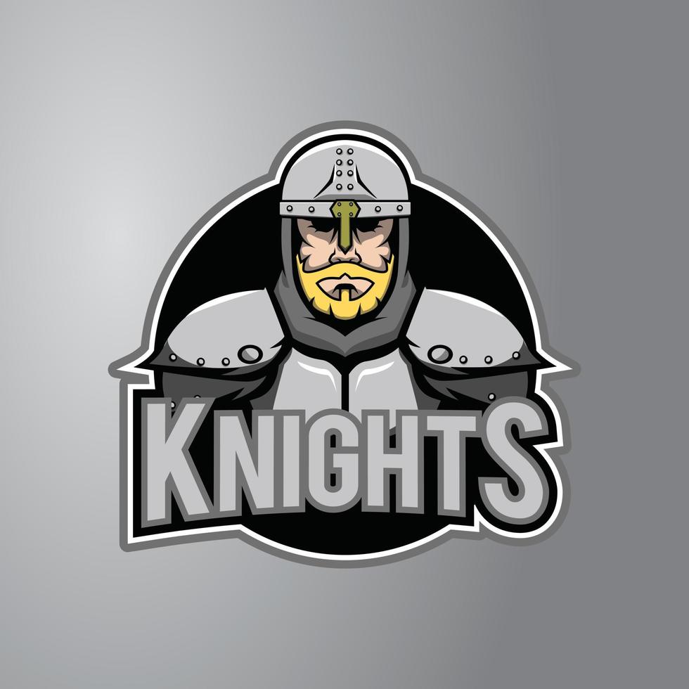 Warrior Knight Illustration Badge vector