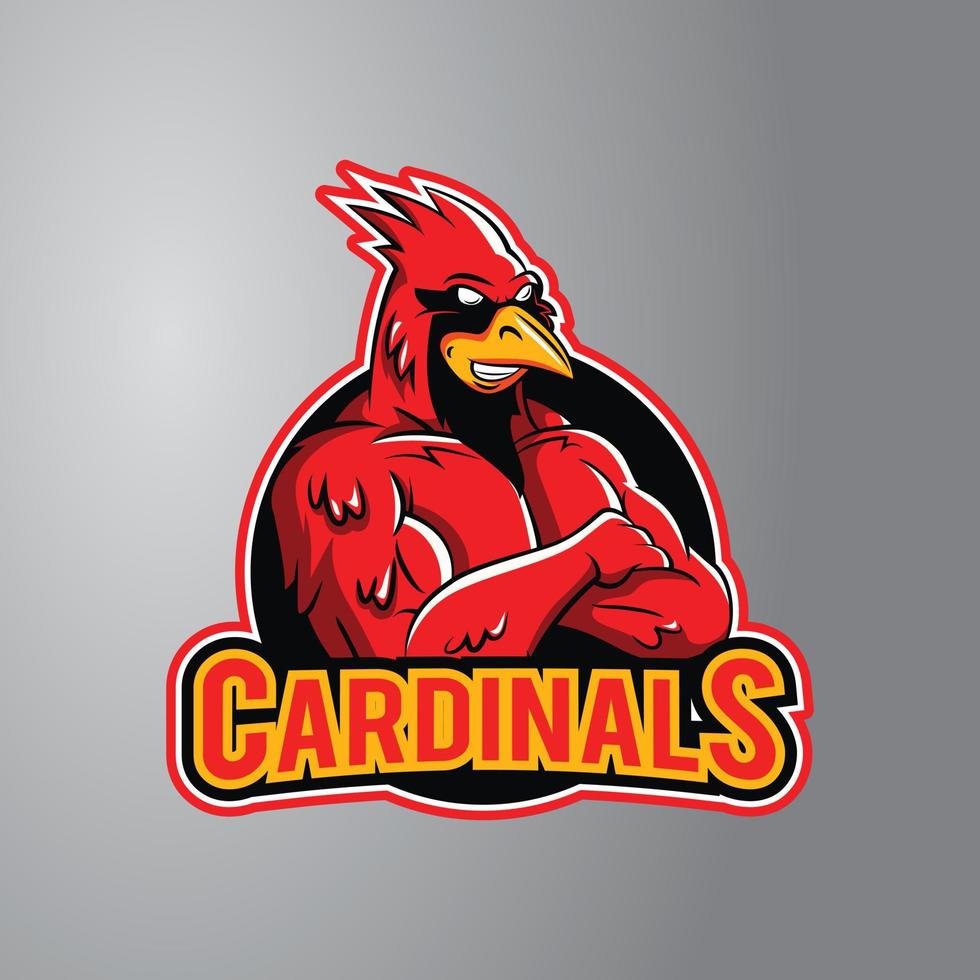 Cardinal Illustration Design Badge vector