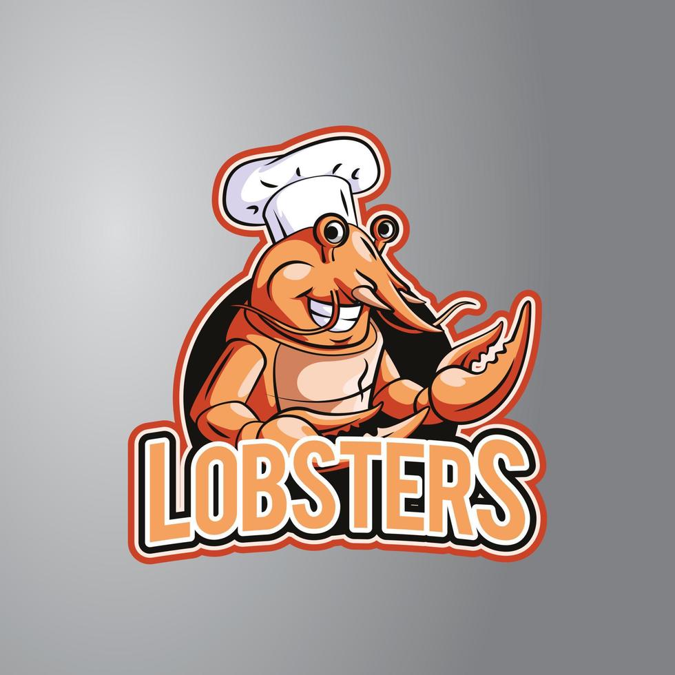 Lobster Chef Illustration Design vector