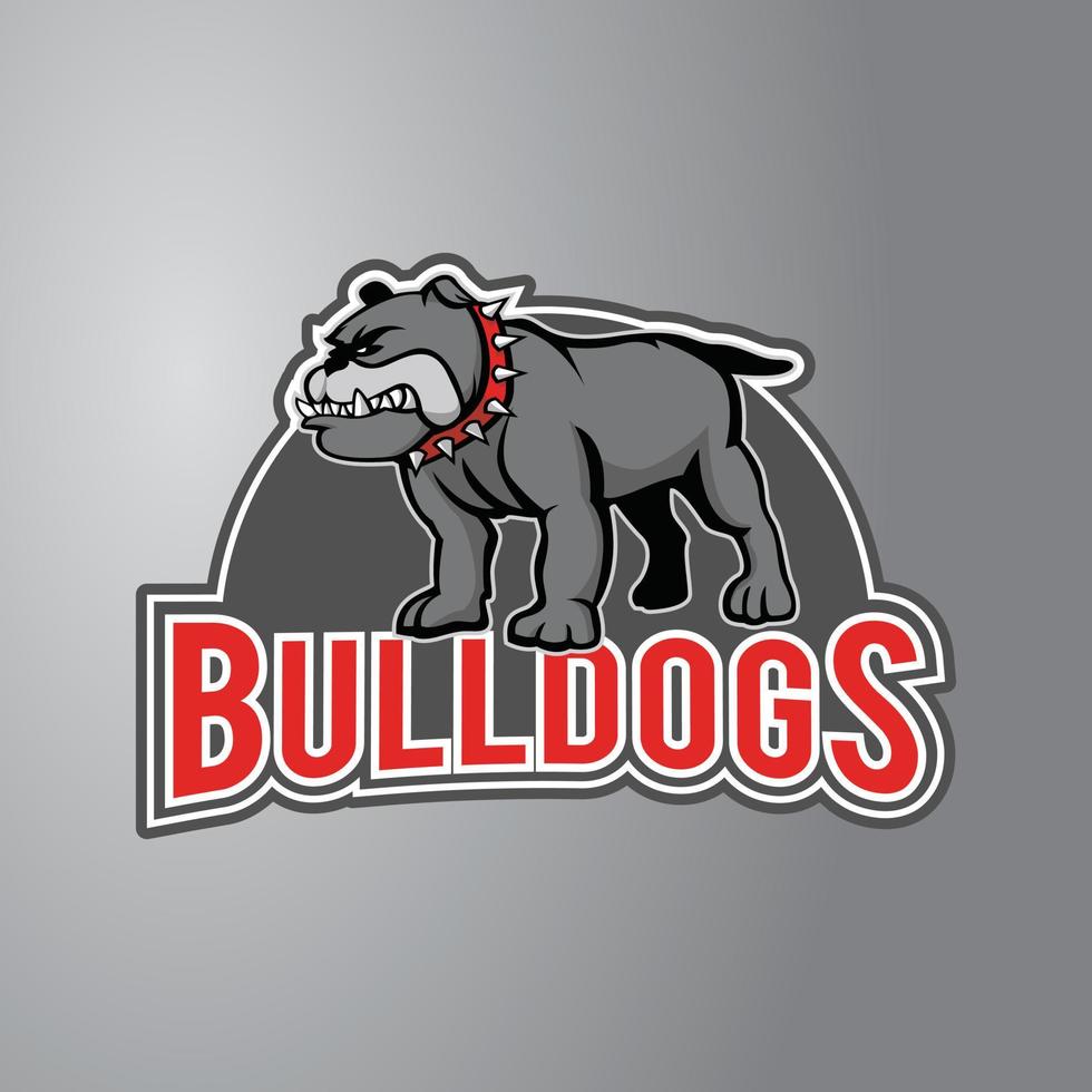 insignia de diseño de ilustración de bulldog vector