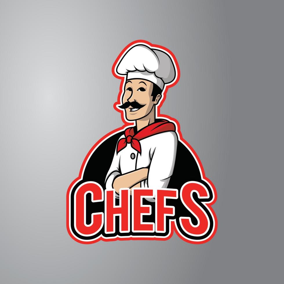 Chef  Vector Illustration Badge