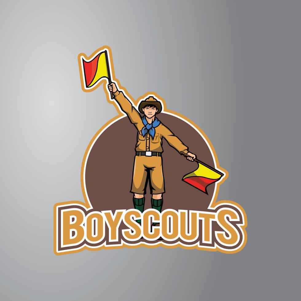 Boy Scout Illustration Badge vector