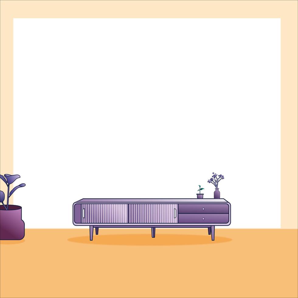 minimalis room flat design vector