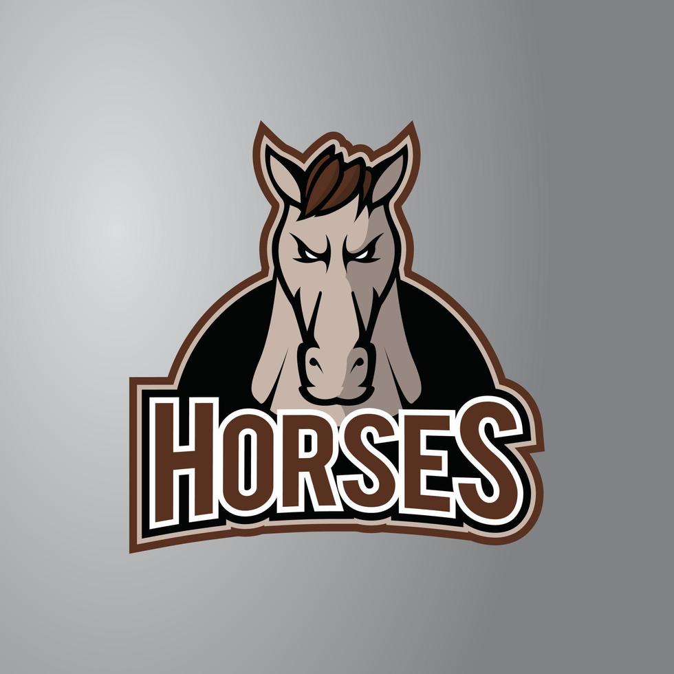 insignia de diseño de ilustración de caballo vector