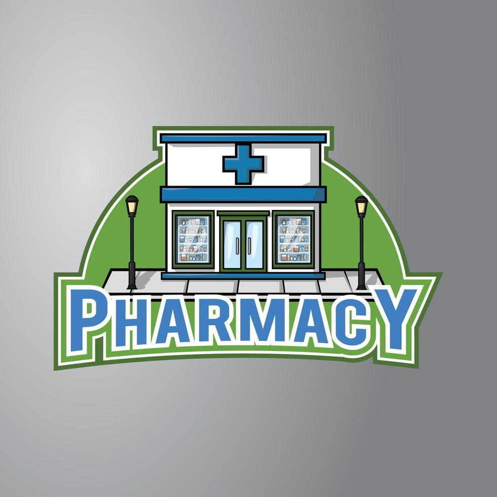 Pharmacy Illustration Design Badge vector