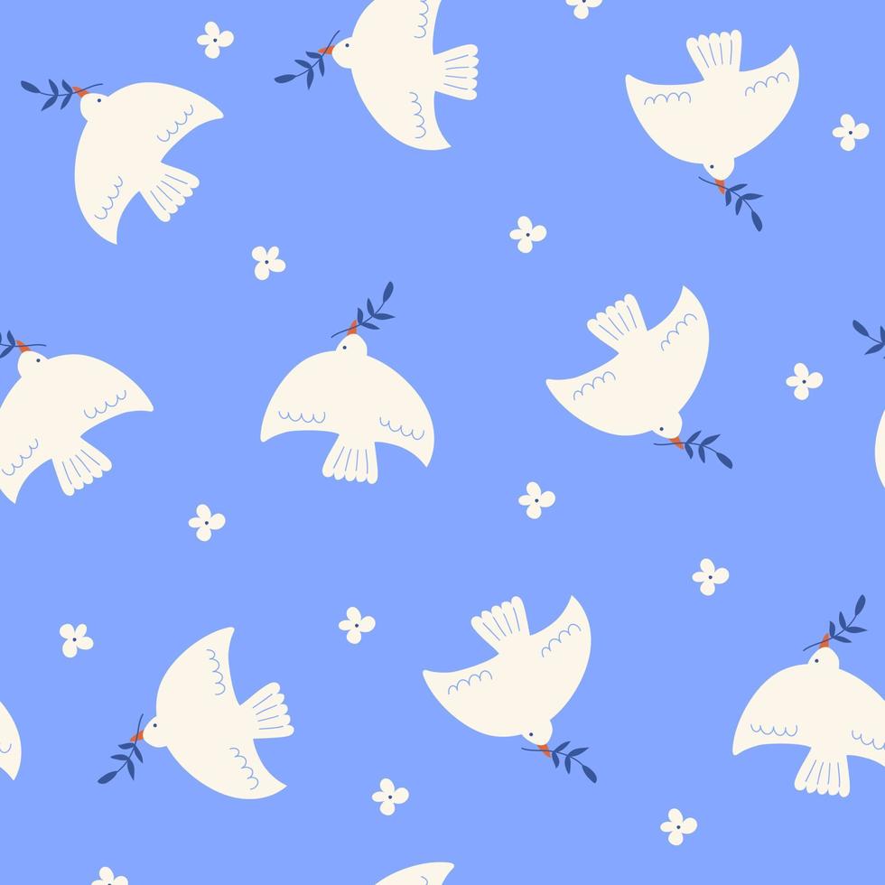 Seamless pattern with birds. Vecto illustrations vector