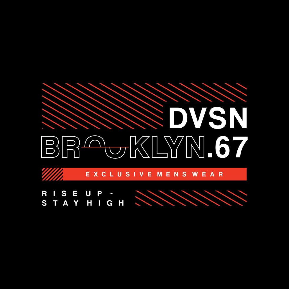 brooklyn vector lettering, texture typography with black background. modern style text. Motivation poster design, inspiration positive saying, quote template