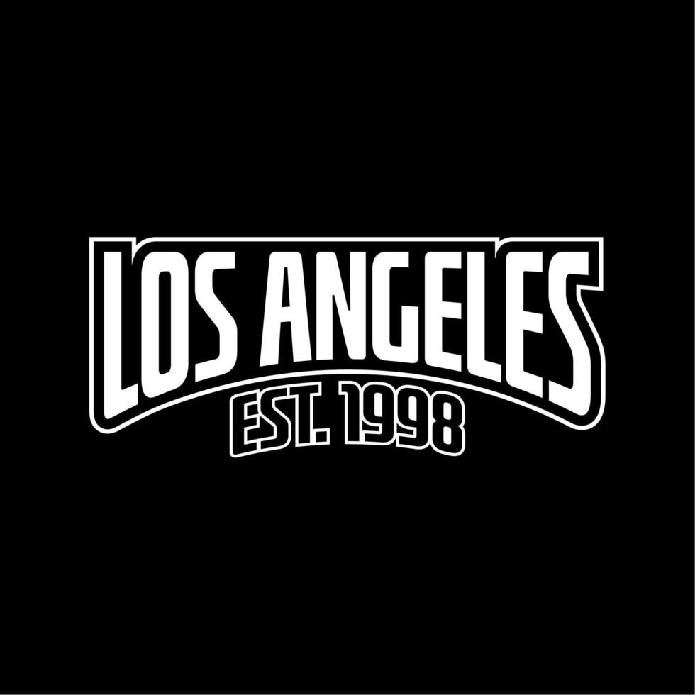 Design vector typography for t-shirt streetwear clothing. los angeles concept. with white color. perfect for modern t-shirt design