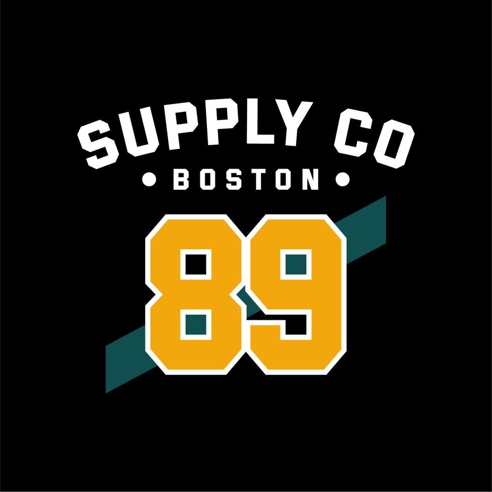 tipografía vectorial de boston para ropa universitaria de camisetas. perfecto para el diseño simple de camisetas impresas vector