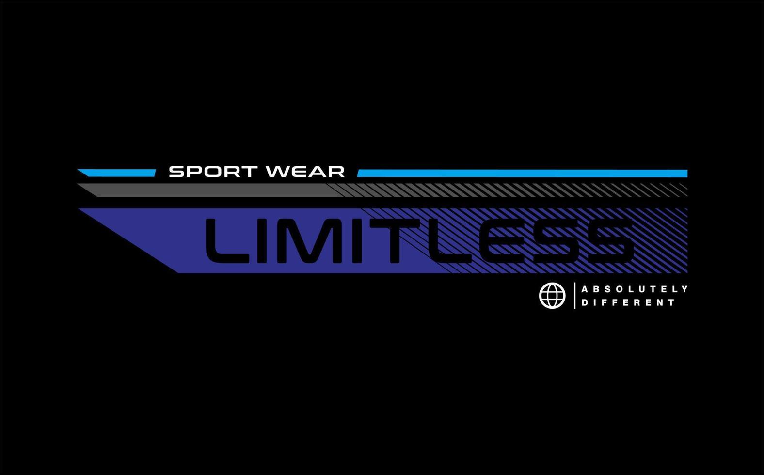 Limitless vector typography for t-shirt. perfect for simple style