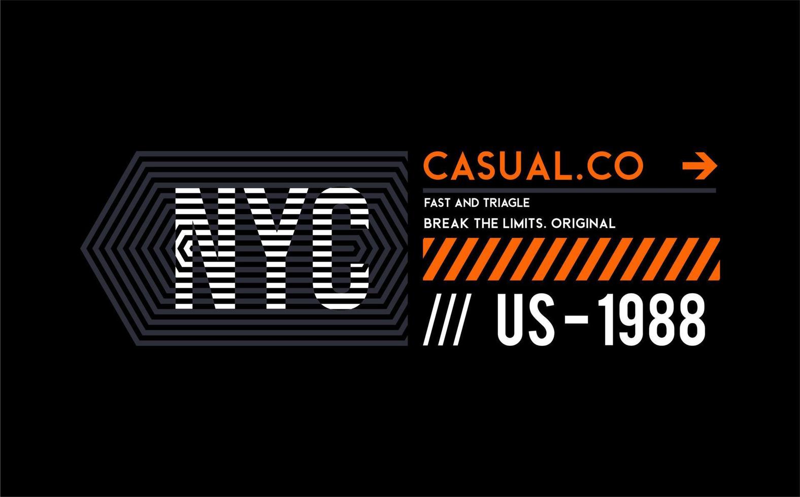 NYC vector typography for t-shirt. perfect for simple style