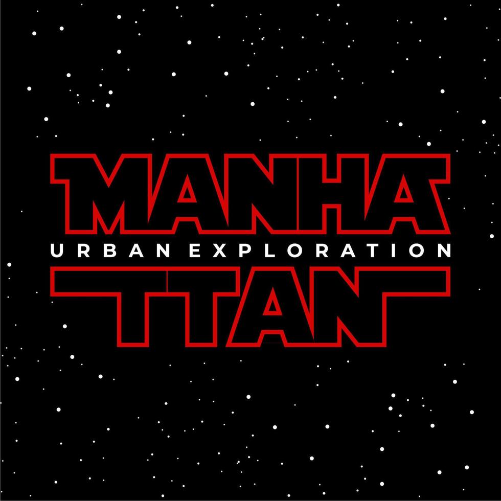 manhattan vector typography for t-shirt. perfect for simple style