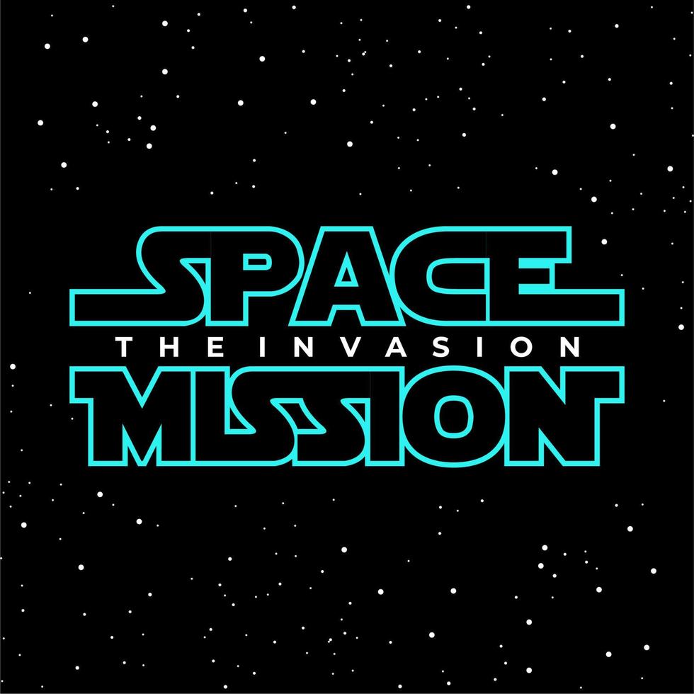 space mission vector typography for t-shirt. perfect for simple style