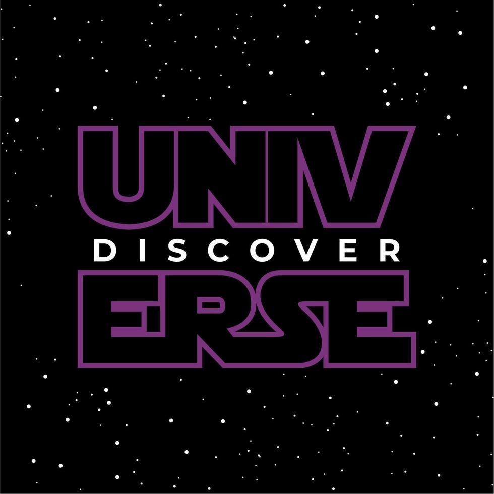 universe vector typography for t-shirt. perfect for simple style