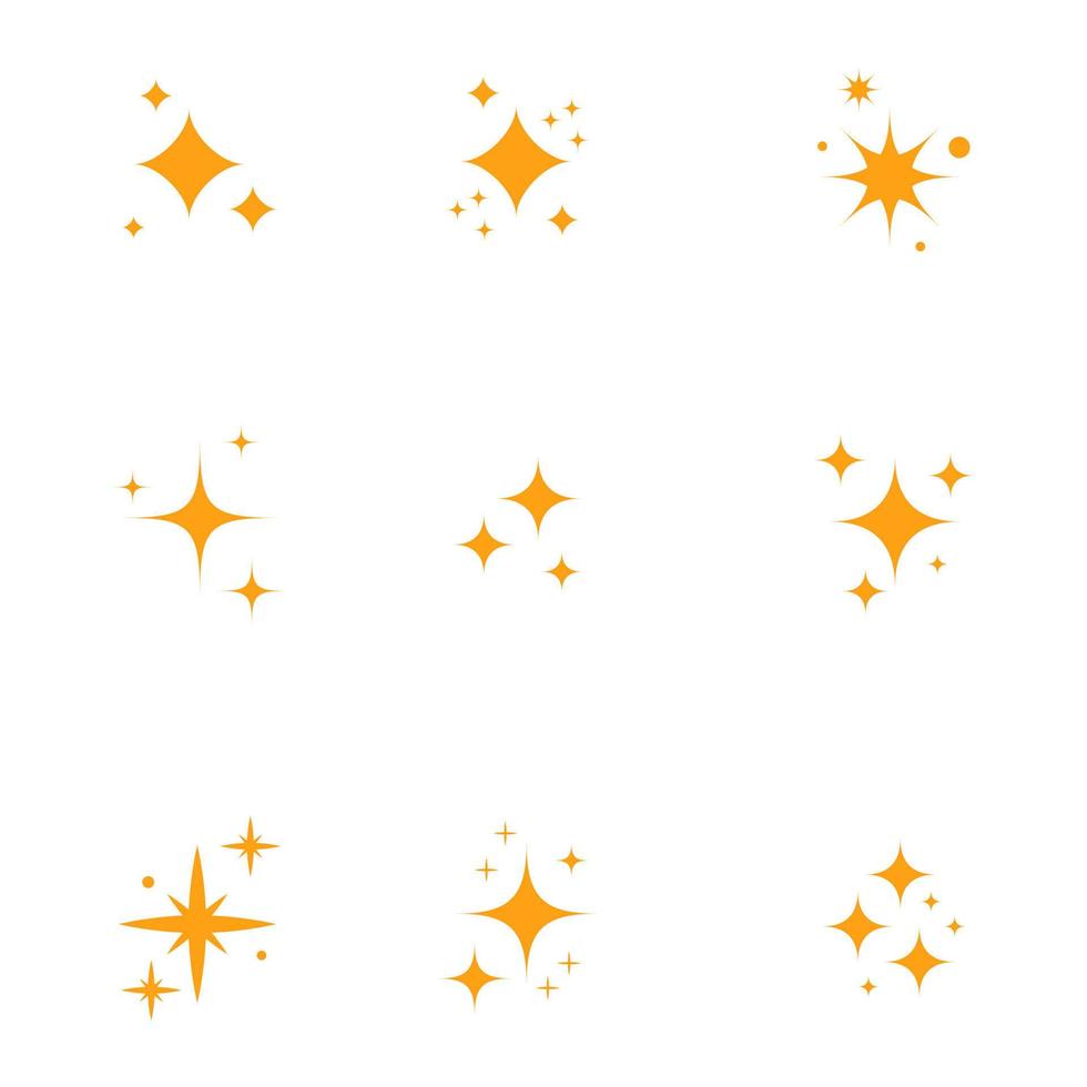 yellow sparkler star icon vector
