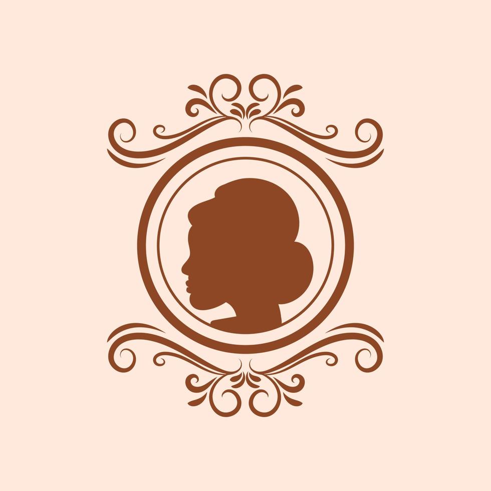 woman's day logo silhouette template design vector