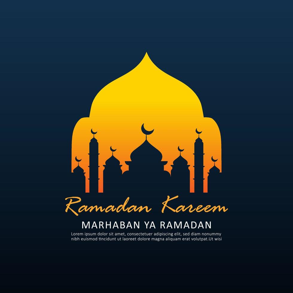 flat design ramadan kareem concept vector