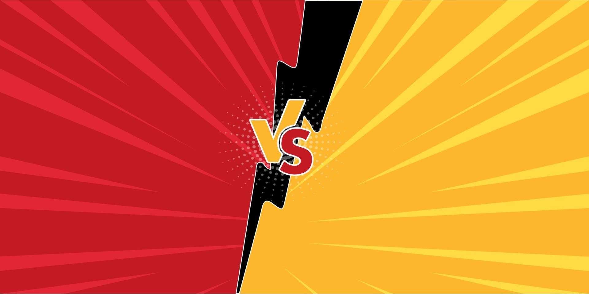 Versus Battle Background Design Template vector