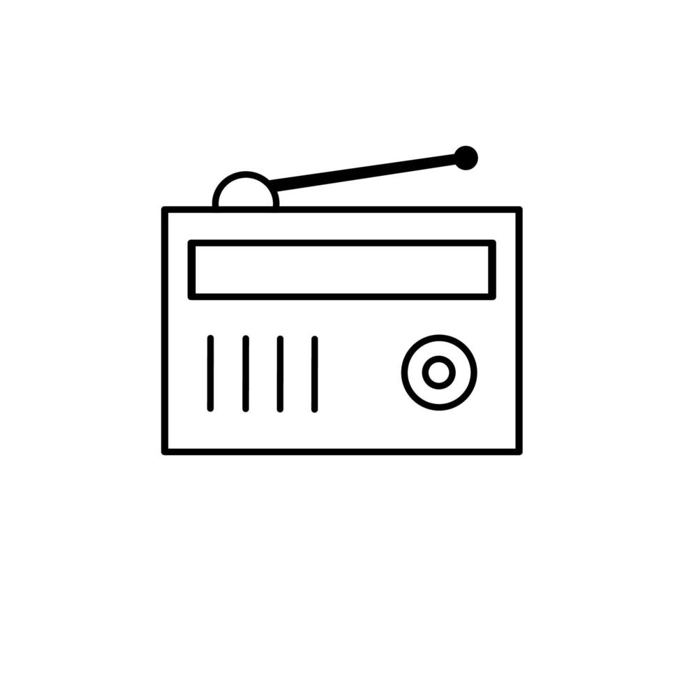 diseño de icono de radio, un icono simple con un concepto elegante, adecuado para su colección o logotipo comercial vector