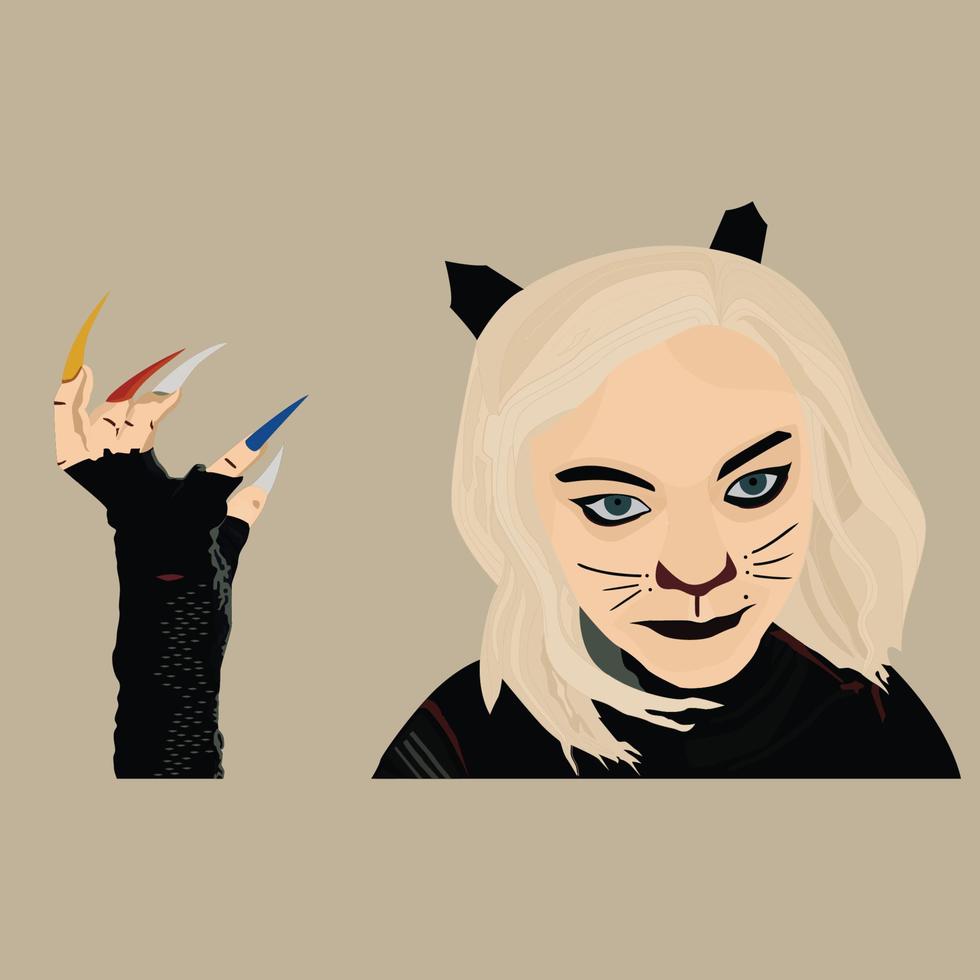 Enid Sinclair Black Cat vector