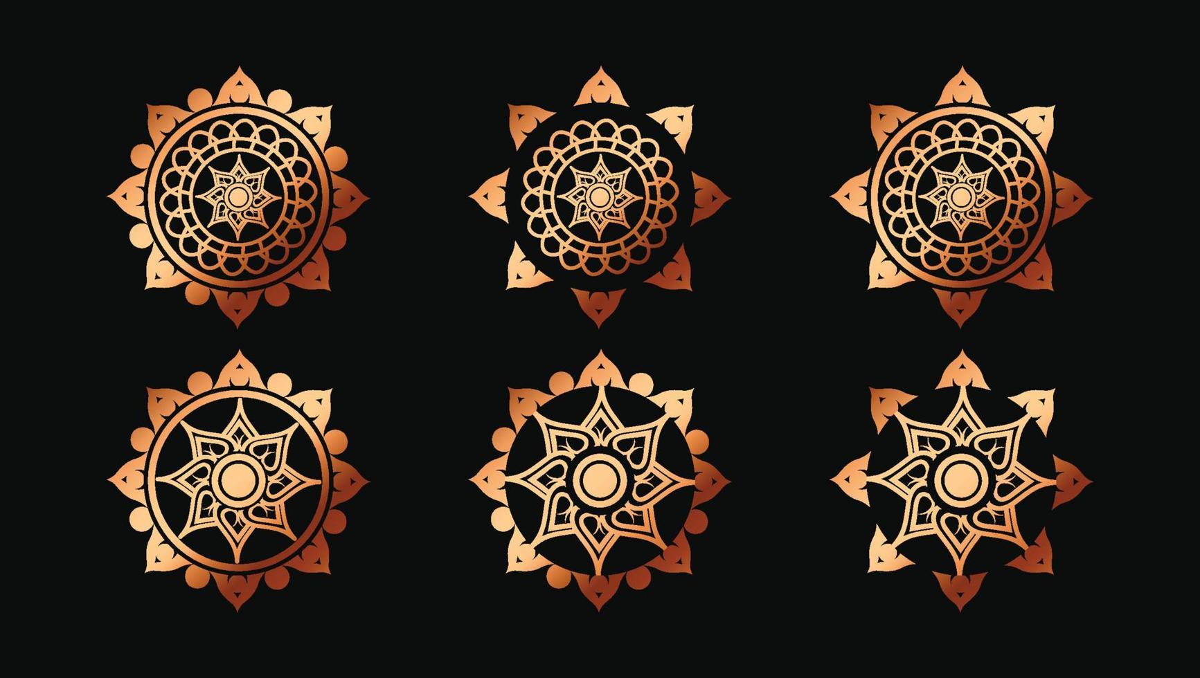 kit de herramientas de diseñadores gráficos patrones de mandala islámicos vector