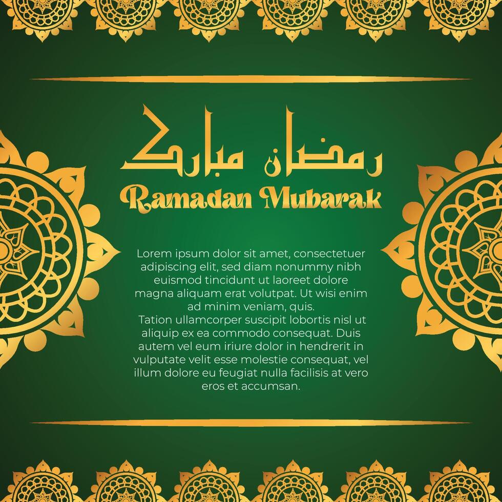 Ramadan Mubarak Greetings Post Design Fully Customizable Vector File