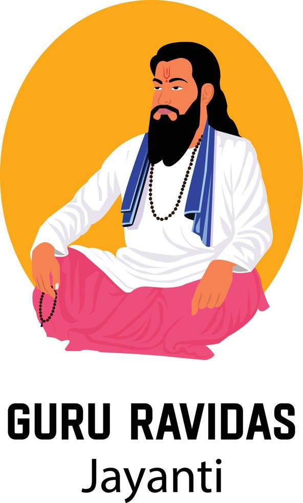 gurú ravidas jayanti ilustración vectorial vector