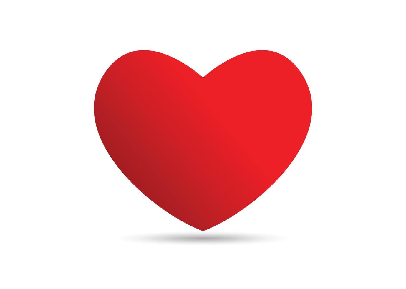 red valentine heart , vector icon.