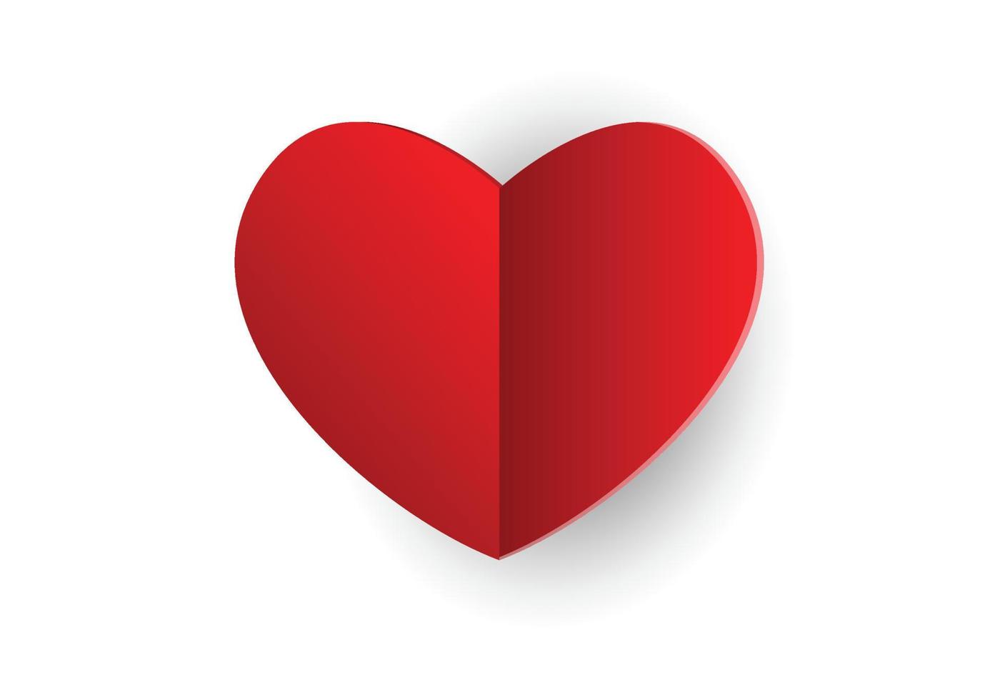 red valentine heart , vector icon.