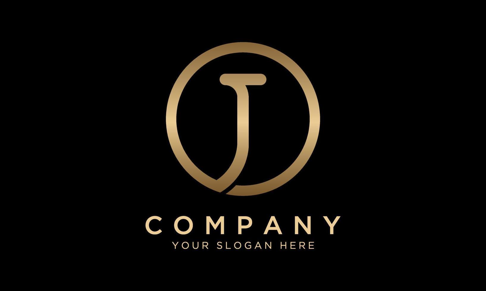 T Letter Logo With Circle Shape. Modern Unique Creative T Logo Design Vector Template. Elegant Identity Design In  Gold Color.
