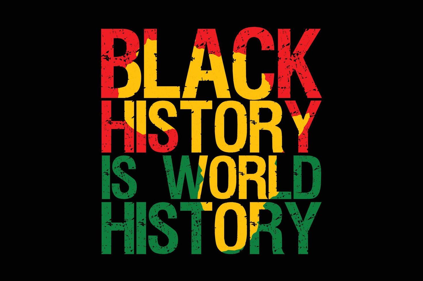 Black History Is World History vector