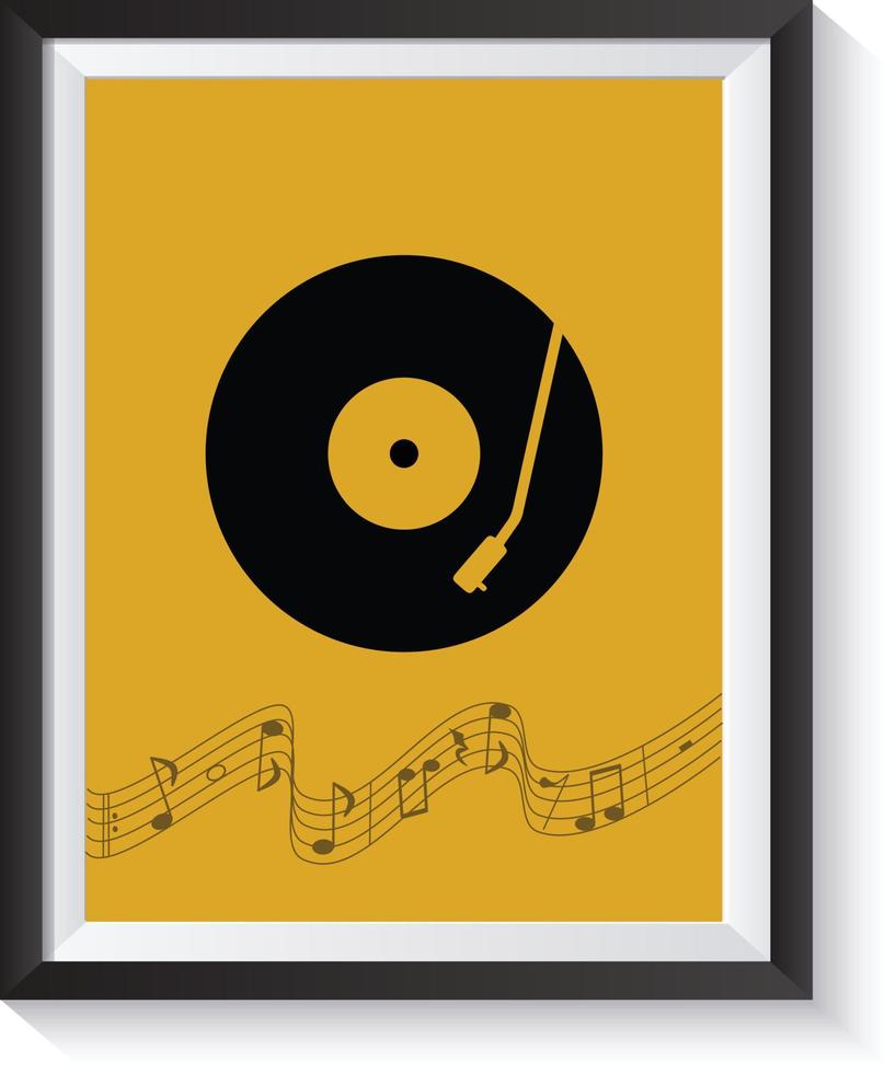 cartel de música minimalista listo para imprimir vector