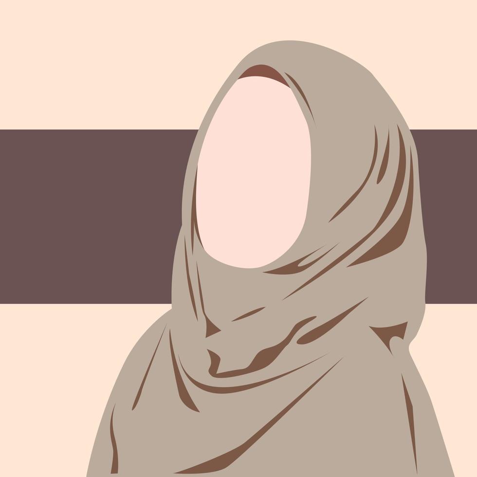 Beautiful Muslim woman wearing hijab vector