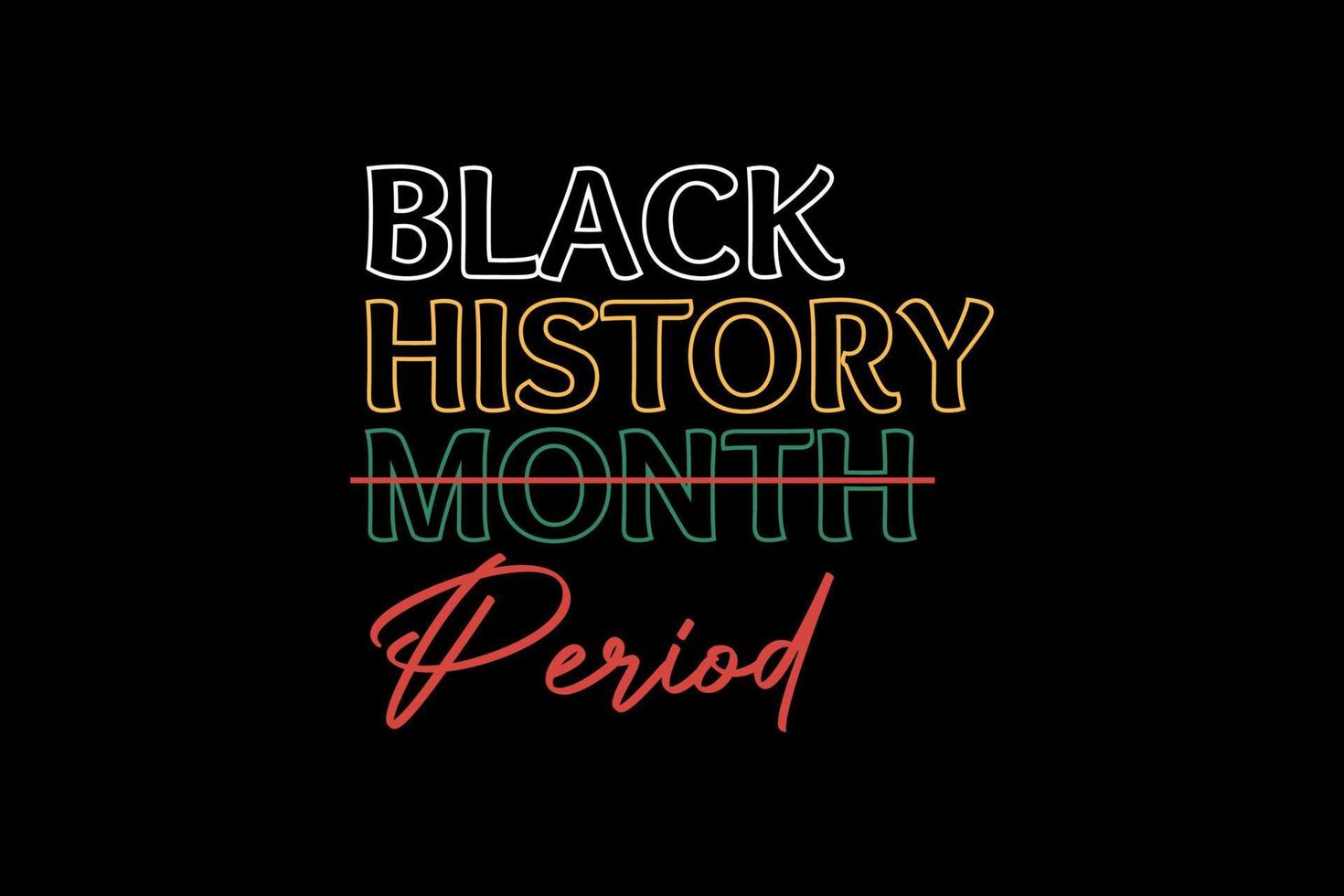 Black History Month Period Quote SVG T shirt Design vector