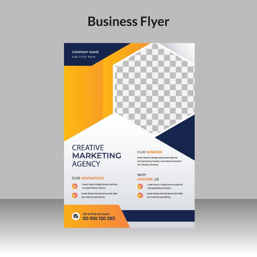 Creative Business, corporate flyer design template vector