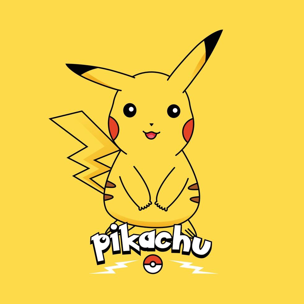 ilustración de personaje de pikachu vector