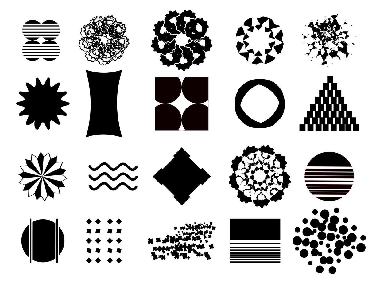 Pack of Cute graphical geometrical shapes vector