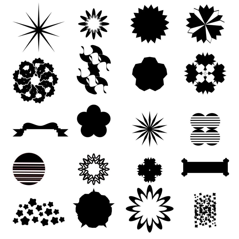 Cute geometrical Shapes graphic design vector