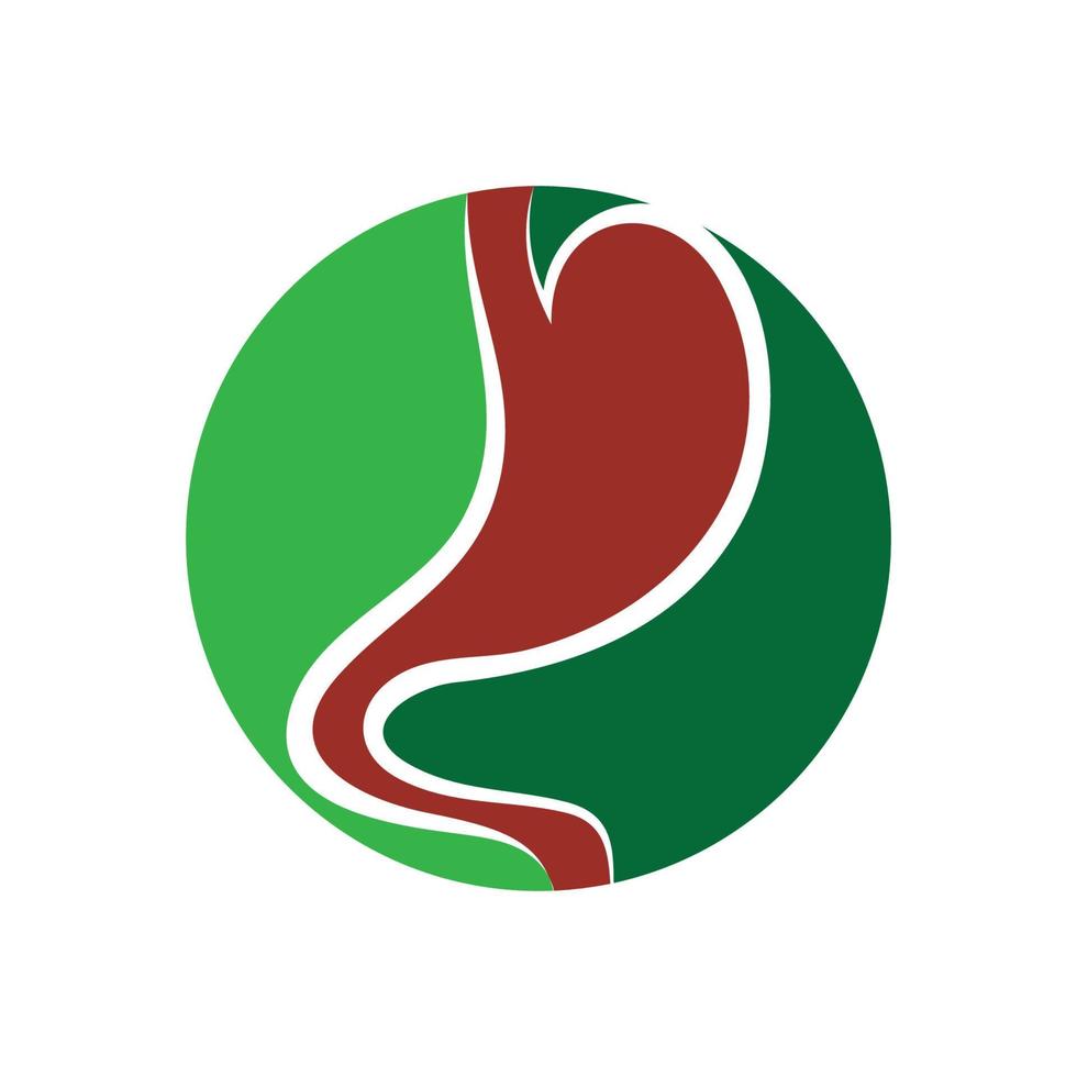 estómago logo icono ilustración vector plano y símbolo diseño