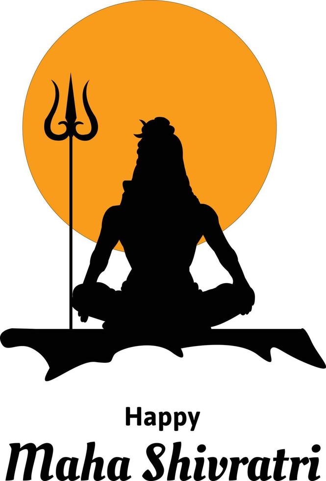 feliz maha shivratri festival hindú indio celebración ilustraciones vectoriales vector