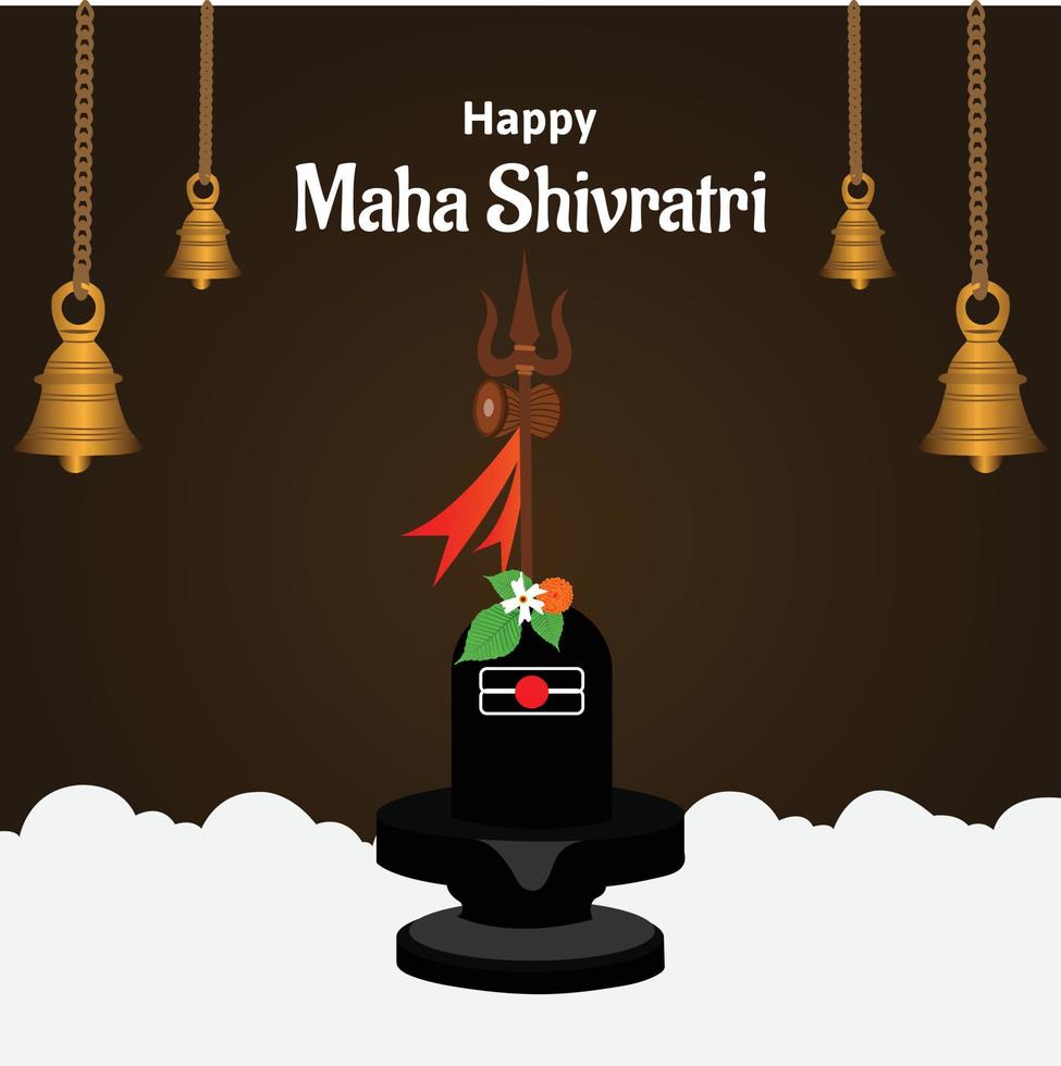 Happy Maha Shivratri Indian Hindu Festival Celebration Vector ...