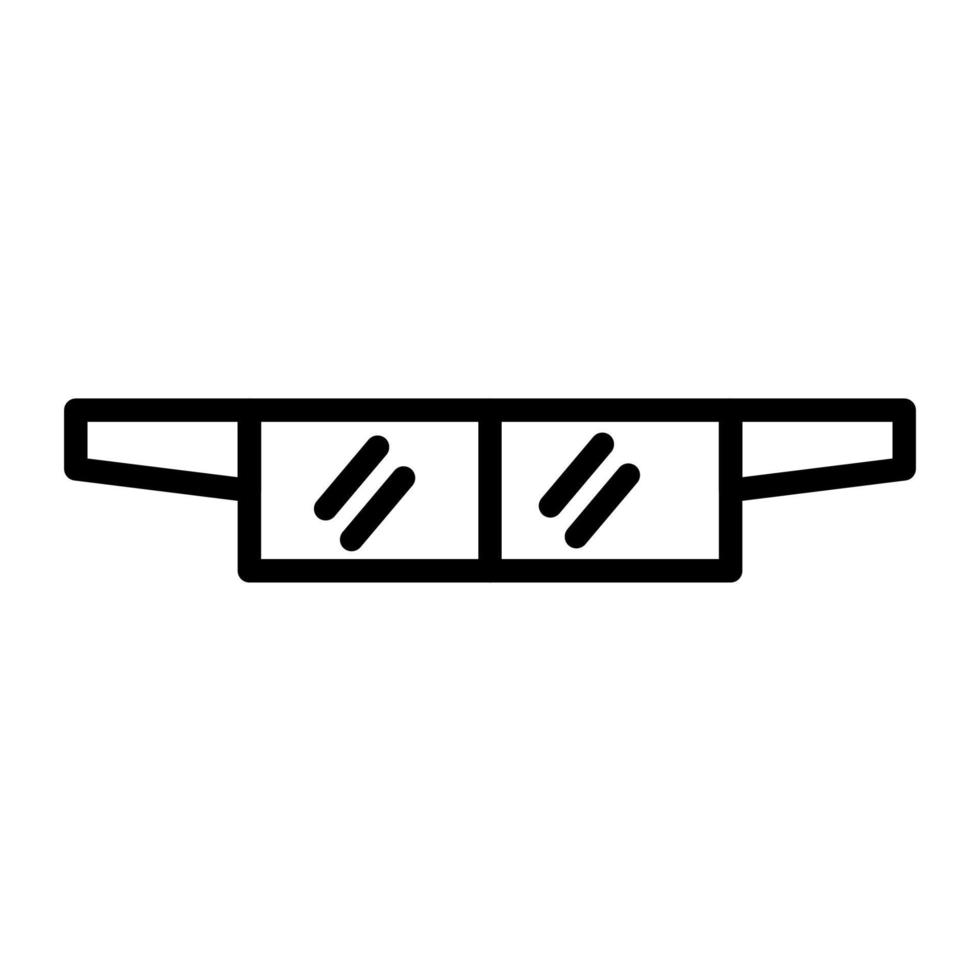 3D glasses icon line isolated on white background. Black flat thin icon on modern outline style. Linear symbol and editable stroke. Simple and pixel perfect stroke vector illustration