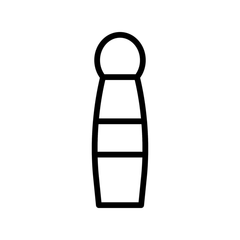 Bowling pin icon line isolated on white background. Black flat thin icon on modern outline style. Linear symbol and editable stroke. Simple and pixel perfect stroke vector illustration