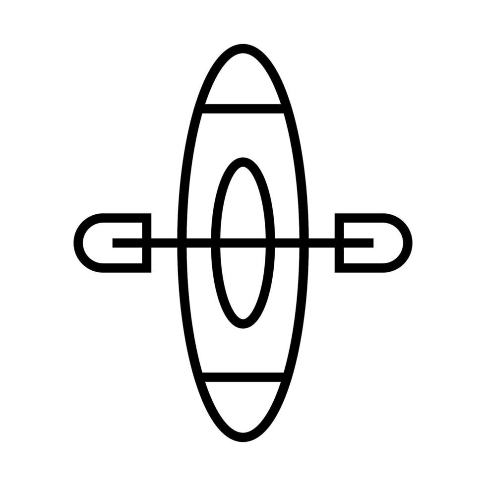 Canoe icon line isolated on white background. Black flat thin icon on modern outline style. Linear symbol and editable stroke. Simple and pixel perfect stroke vector illustration