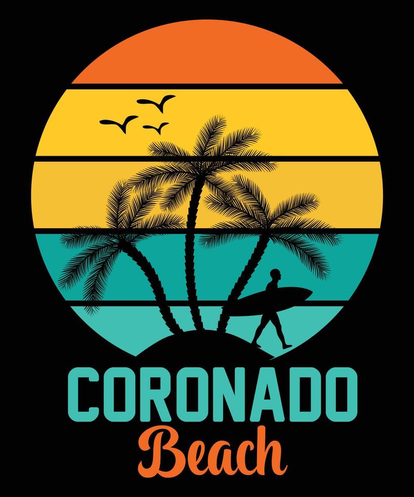 Coronado Beach t-shirt vector