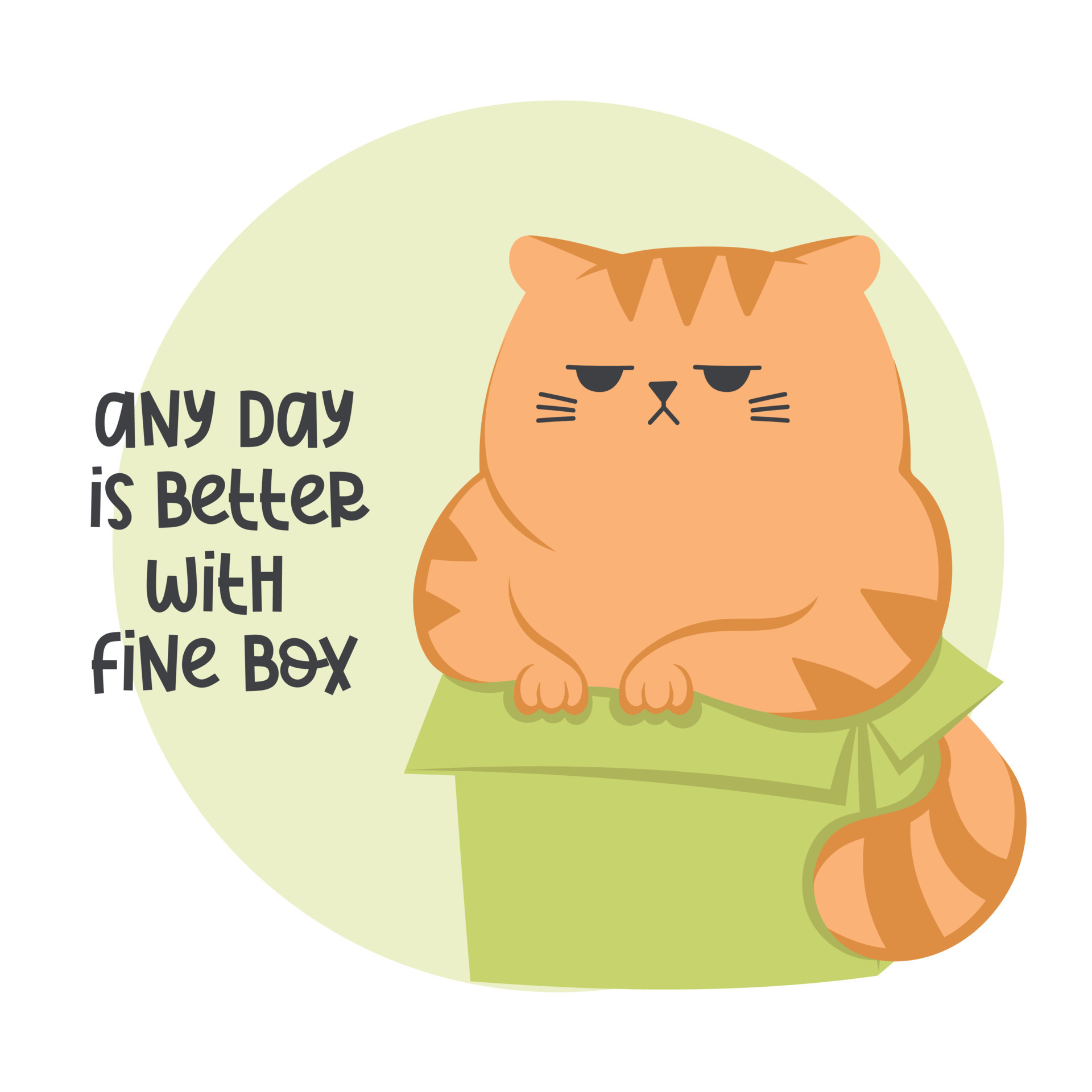 Funny Grumpy Orange Cat Icon Vector. Angry Cat Cartoon Character